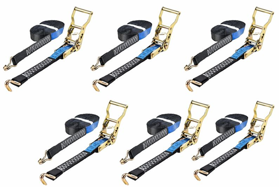 רצועות קשירה ראצ'ט 6 יחידות 2 טון 5 מטר