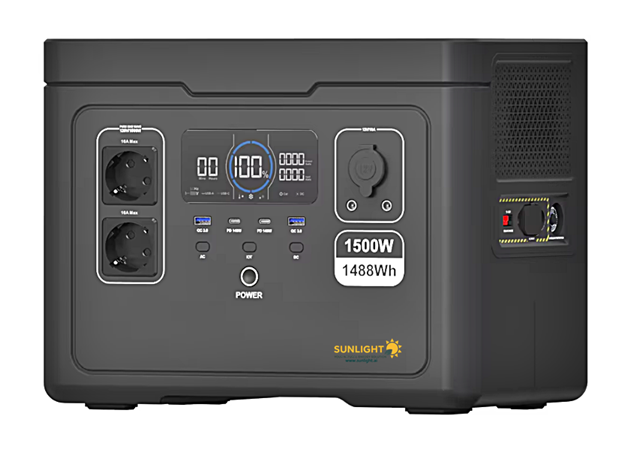 תחנת כוח ניידת 1500W 1488Wh עם סוללת LiFePO4