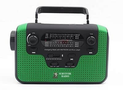 רדיו מחולל סולארי קולט תחנות מהעולם SURVIVOR RADIO