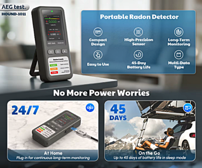 גלאי גז ראדון נייד G1011
