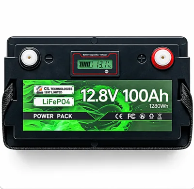 מצבר פריקה עמוקה ליתיום 100A LiFePO4 חכם +צג