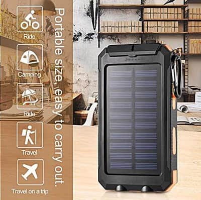 סוללת גיבוי סולארית  20000mah GiantR7
