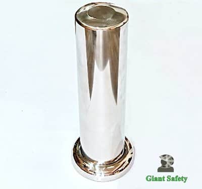 עמוד מחסום קשיח נירוסטה מבריקה+רוזטה GIANT 300