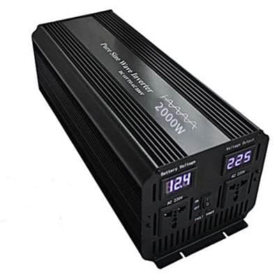 ממיר סולארי 2000W סינוס טהור 12V בקרת LCD