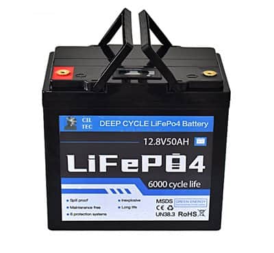 מצבר פריקה עמוקה ליתיום 50A LiFePO4 חכם