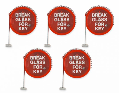 קופסת ניפוץ למפתח כולל פטישון 5 במארז