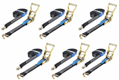 רצועות קשירה ראצ'ט 6 יחידות 2 טון 5 מטר