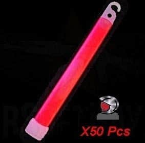 50 סטיקלייט מקל תאורה צבע אדום